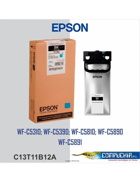BOLSA DE TINTA EPSON T11B (C13T11B12A) NEGRO, 143ML.