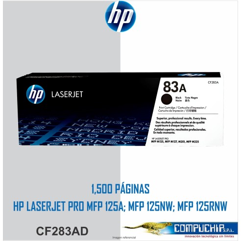 TONER HP 83A (CF283AD) ORIGINAL, COLOR NEGRO