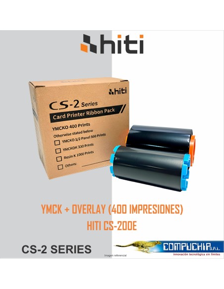 CINTA DE IMÁGENES HITI CS-2 YMCKO 400 PARA IMPRESORA CS-200E