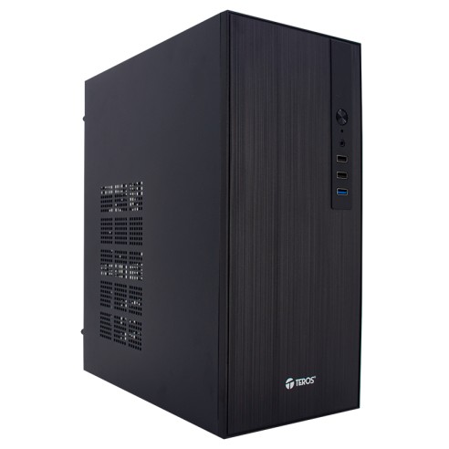 Case TEROS TE-1034S, Mini Tower ATX, 250 W, USB 3.0 / 2.0, audio HD, negro