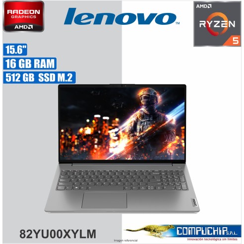 Notebook Lenovo V15 G4 AMN, 15.6" FHD TN, AMD Ryzen 5 7520U 2.8/4.3GHz, 16GB LPDDR5-4800, SSD 512GB M.2