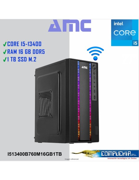 PC INTEL CORE I5-13400 2.5/4.6 GHZ, 16GB DDR5, 1TB M.2 SSD