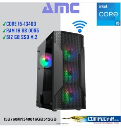 PC AMC INTEL CORE I5-13400 2.50/4.60GHz, 16GB DDR5, 512GB M.2 SSD.