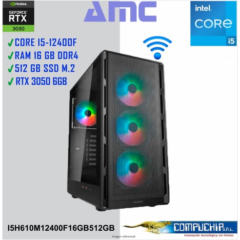 PC AMC INTEL CORE I5-13400 2.50 GHZ/4.60 GHZ, 8GB DDR4, 500GB M.2 SSD, RTX 3050 6 GB.