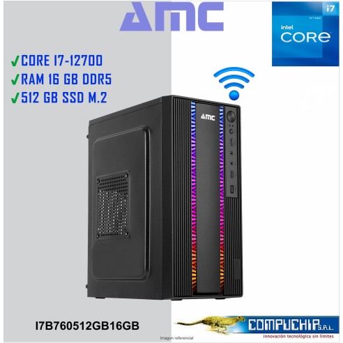 PC AMC INTEL CORE i7-12700 2.10 / 4.9GHz, 8GB DDR4, 512GB M.2 SSD.
