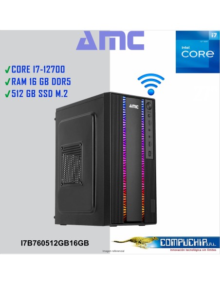 PC AMC INTEL CORE i7-12700 2.10 / 4.9GHz, 8GB DDR4, 512GB M.2 SSD.