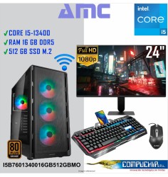 PC AMC INTEL CORE I5-13400 2.50/4.60GHz, 16GB DDR5, 512GB M.2 SSD,MONITOR 23.8" FHD.