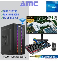 CPU INTEL CORE i7-12700 2.10 / 4.9GHz,16GB DDR5, 512 M.2 SSD,MONITOR LENOVO 23.8".
