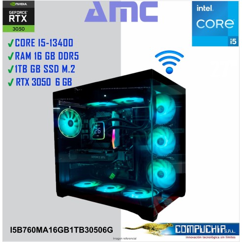 PC AMC INTEL CORE i5-13400 2.50/4.60GHz, 16GB DDR5, 1TB M.2 SSD, RTX 3050 6G.