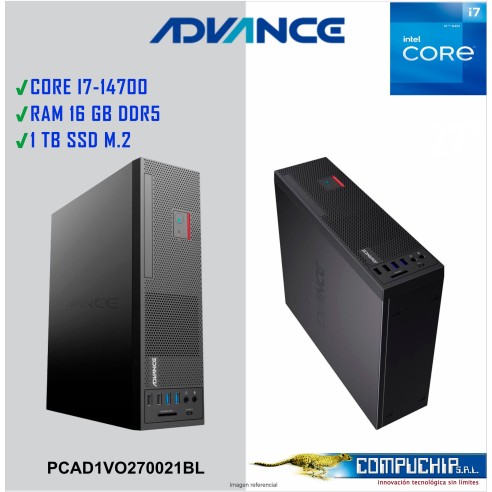 Computadora Advance Vission VO2770, Intel Core i7-14700 2.1GHz, 16GB DDR5, 1TB SSD M.2 NMVe