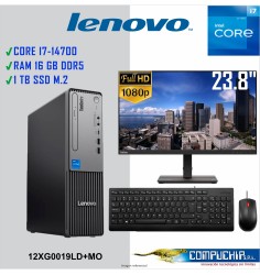 PC Lenovo ThinkCentre Neo 50S Gen 5, Core i7-14700 5.4GHz, 16GB DDR5-5600, Monitor 23.8"