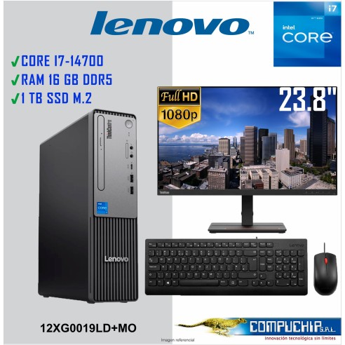 Computadora Lenovo ThinkCentre Neo 50S Gen 5, Core i7-14700 5.4GHz, 16GB DDR5-5600, Monitor 23.8"