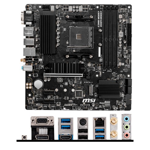 Motherboard MSI B550M PRO-VDH WIFI, AMD B550, AM4 Socket, VGA, HDMI, DP, USB 3.2 Gen1