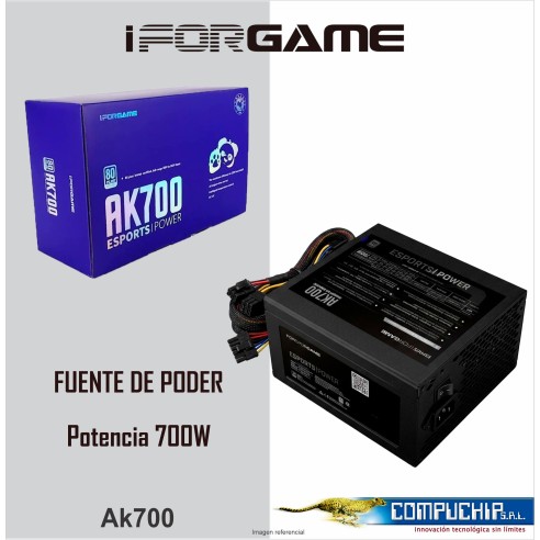 FUENTE DE PODER IFORGAME AK700, 80 PLUS BRONZE 700W
