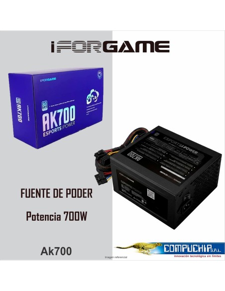 FUENTE DE PODER IFORGAME AK700, 80 PLUS BRONZE 700W
