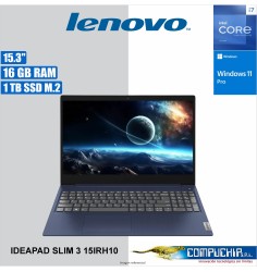 Notebook Lenovo IDEAPAD SLIM 3 15IRH10, 15.3" WUXGA IPS, Core i7 13620H 2.4/4.9GHz, 16GB