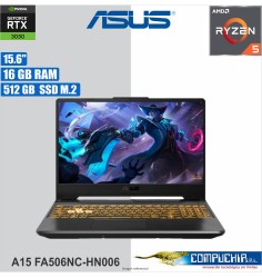 Notebook ASUS TUF GAMING A15 FA506NC-HN006 15.6", AMD Ryzen™ 5 7535HS, 16GB DDR5, 512GB VRAM 4GB