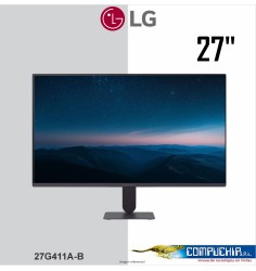 Monitor LG 27G411A-B, 27”/FHD/IPS/144Hz/HDMI/DP/USB/Headphones-out (3-polos, Solo Sonido)