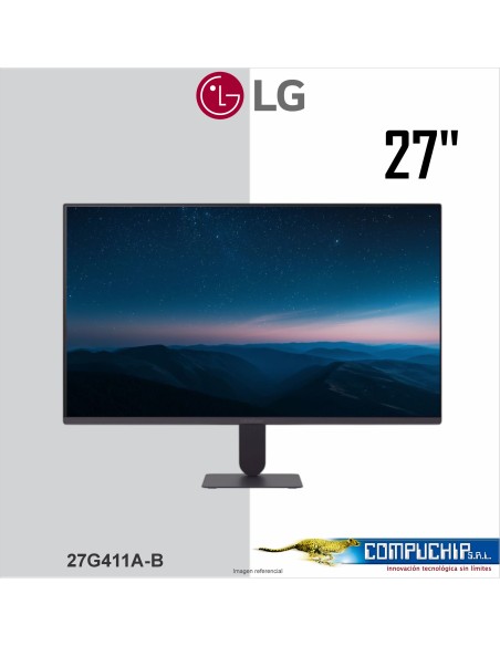 Monitor LG 27G411A-B, 27”/FHD/IPS/144Hz/HDMI/DP/USB/Headphones-out (3-polos, Solo Sonido)