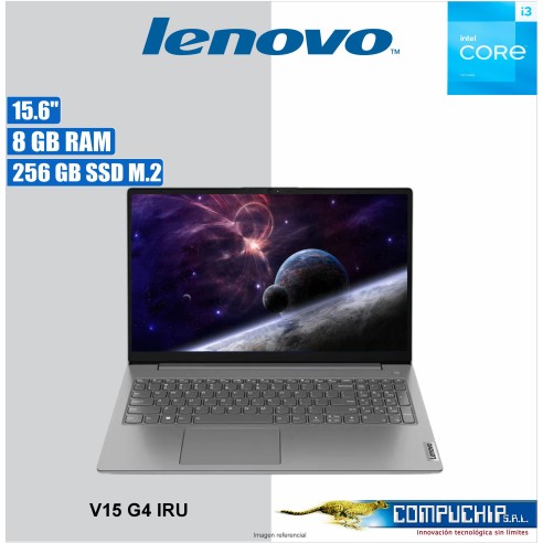Notebook Lenovo V15 G4 IRU, 15.6" FHD TN, Core i3-1315U 1.2 / 4.5GHz, 8GB DDR4-3200MHz, SSD 256GB M.2