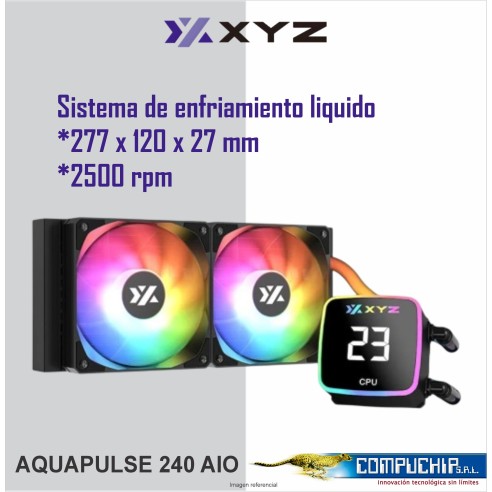 REFRIGERACION LIQUIDA XYZ AQUAPULSE AIO DIGITAL 240 BLACK