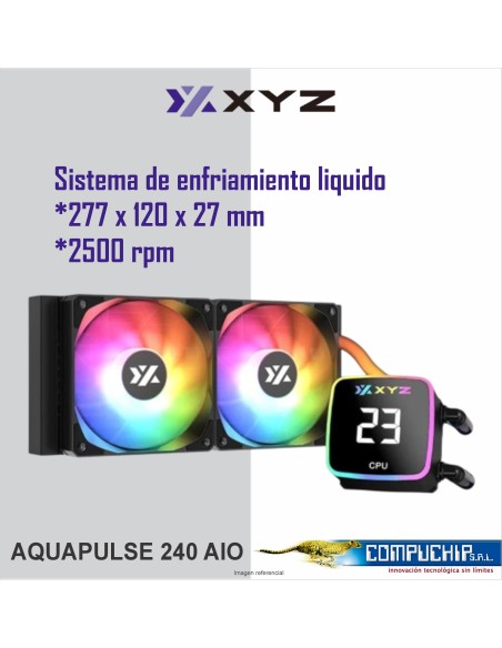 REFRIGERACION LIQUIDA XYZ AQUAPULSE AIO DIGITAL 240 BLACK