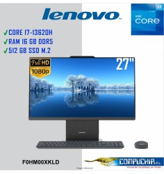 All-in-One Lenovo IdeaCentre AIO 27IRH9 27" FHD IPS Core i7-13620H hasta 4.9GHz, 16GB DDR5, 512GB SSD M.2