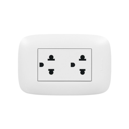 TOMACORRIENTE UNIVERSAL DOBLE P/EMPOTRAR