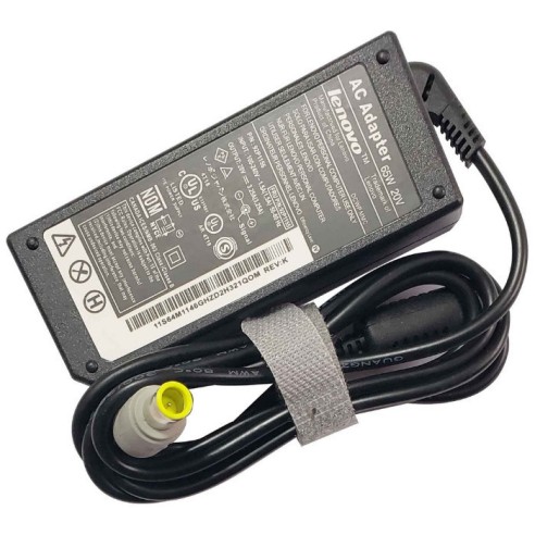 CARGADOR LENOVO DCWP MMC 20V 3.25V 65W PUNTA GRUESA AMARILLA