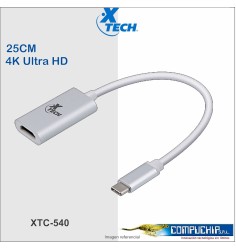 Adaptador con conector USB Tipo-C macho a HDMI hembra XTC-540.