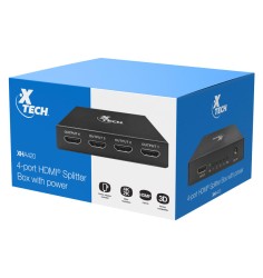 Splitter HDMI XTECH XHA-420 1 entrada a 4 salidas