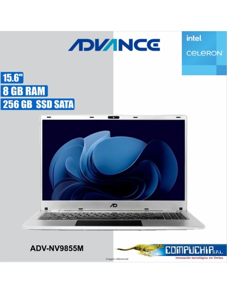 Notebook Advance NV9855 15.6" Celeron N4020 1.10 GHz 8GB RAM 256GB SSD