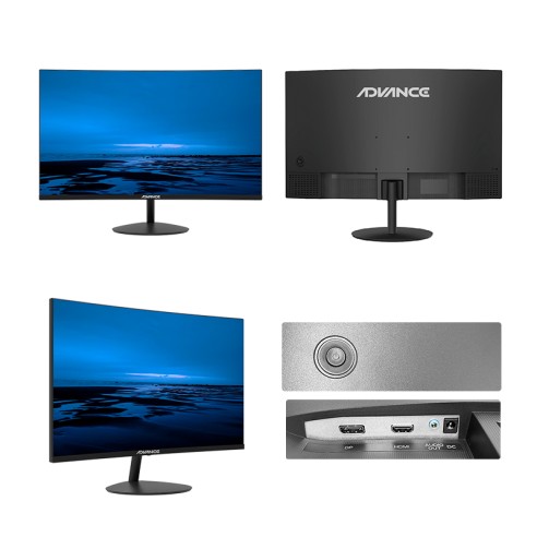 Monitor Curvo Advance ADV-2452S, 23.6" FHD VA, 100Hz, 1ms, HDMI, DP, Parlante, Negro