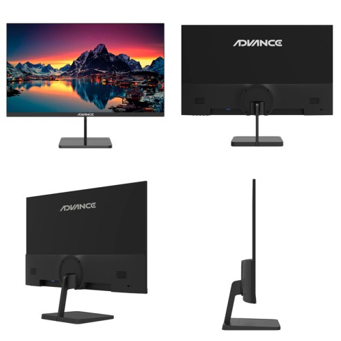 Monitor Plano ADVANCE ADV-2152S 21.5" FHD IPS 100Hz 1ms HDMI DP VGA PARLANTES negro