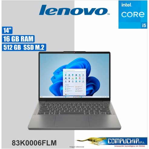 Laptop Lenovo IdeaPad Slim 3 14IRH10, Intel Core i5 13420H, 16GB RAM DDR5, 14″ WUXGA IPS, 512GB SSD M.2