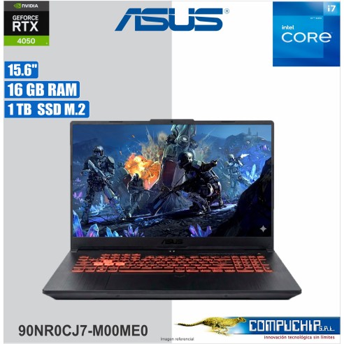 Notebook ASUS FX507VU-LP180, 15.6" FHD Value IPS, Core i7-13620H hasta 4.90GHz, 16GB DDR5, RTX4050