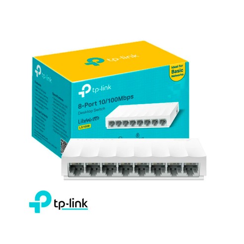 LS1008 Switch TP-LINK no administrable LiteWave 8 puertos 10/100