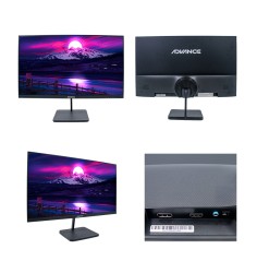 Monitor plano ADVANCE ADV-2454S 23.8" FHD IPS 144Hz 1ms HDMI DP AUDIO OUT PARLANTES negro