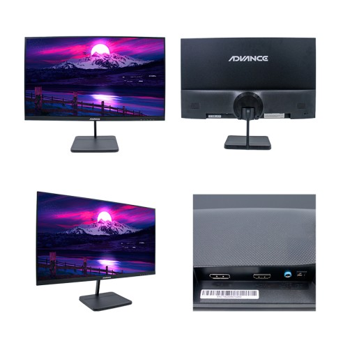 Monitor plano ADVANCE ADV-2454S 23.8" FHD IPS 144Hz 1ms HDMI DP AUDIO OUT PARLANTES negro