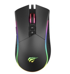 MOUSE GAMER USB HAVIT MS1001S V2 7200DPI NEGRO RGB