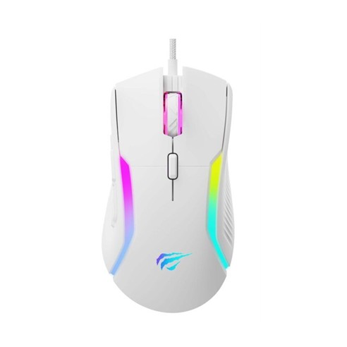 MOUSE GAMER USB HAVIT MS1033 Blanco Programable 8000 DPI RGB
