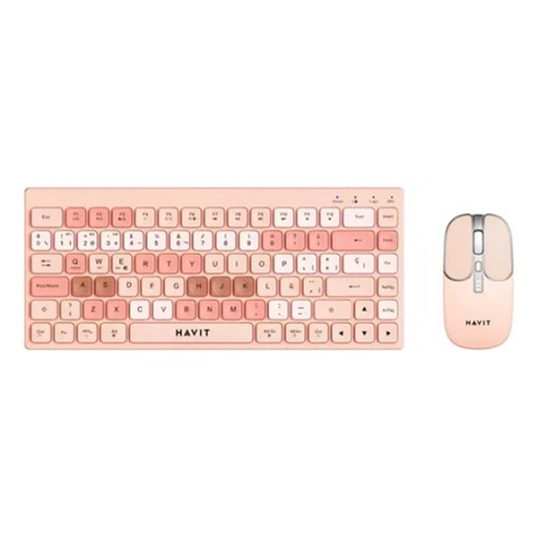KIT OFFICE INALAMBRICO HAVIT KB831WB-SP ROSA 85 KEYS