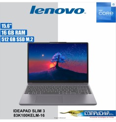 Notebook Lenovo IdeaPad Slim 3, 15.3" WUXGA IPS, Core i5-13420H 2.1/4.6GHz, 16GB DDR5-4800