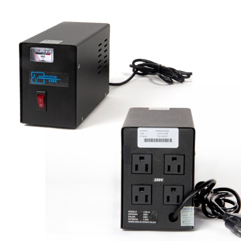 Estabilizador Monofasico ELISE IEDA PODER SAFE, LCR10-4.5%, Solido, 1kVA, 220VAC, 4 Tomas