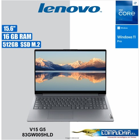Notebook Lenovo V15 G5 IRL, 15.6" FHD TN, Core i7-13620H 2.4/4.9GHz, 16GB DDR5-5200MHz