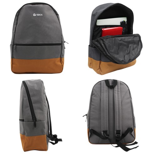 Backpack Teros Nova TE-ACS9020GR, para Notebooks de hasta 15.6", Color Gris/Marrón