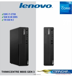 PC Lenovo ThinkCentre M80s Gen 3, Core i7-12700 2.1/4.8GHz, 16GB DDR5-4400MHz 1TB SSD.
