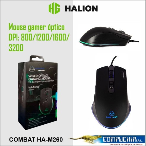 MOUSE GAMER HALION COMBAT HA-M260
