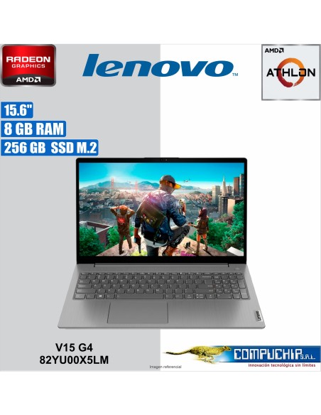 Notebook Lenovo V15 G4 AMN 15.6" FHD TN AMD Athlon Silver 7120U 2.4/3.5GHz 8GB LPDDR5-4800, SSD 256GB M.2