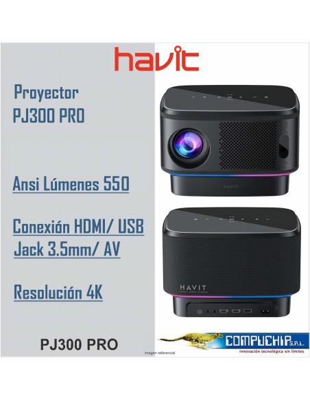 PROYECTOR PORTÁTIL HAVIT PJ300 PRO SMART